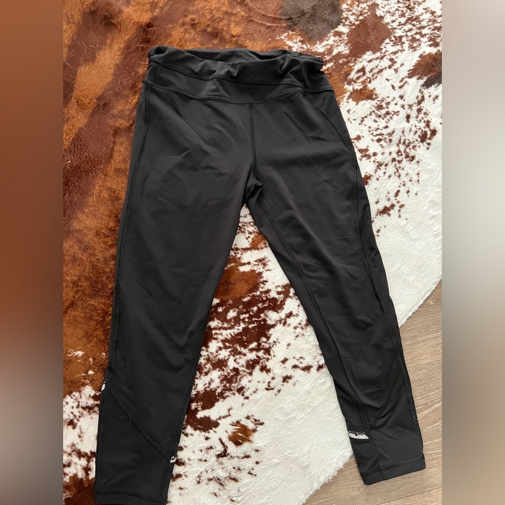 Ivivva Kids Lululemon Leggings, Cropped, Size 12, Black